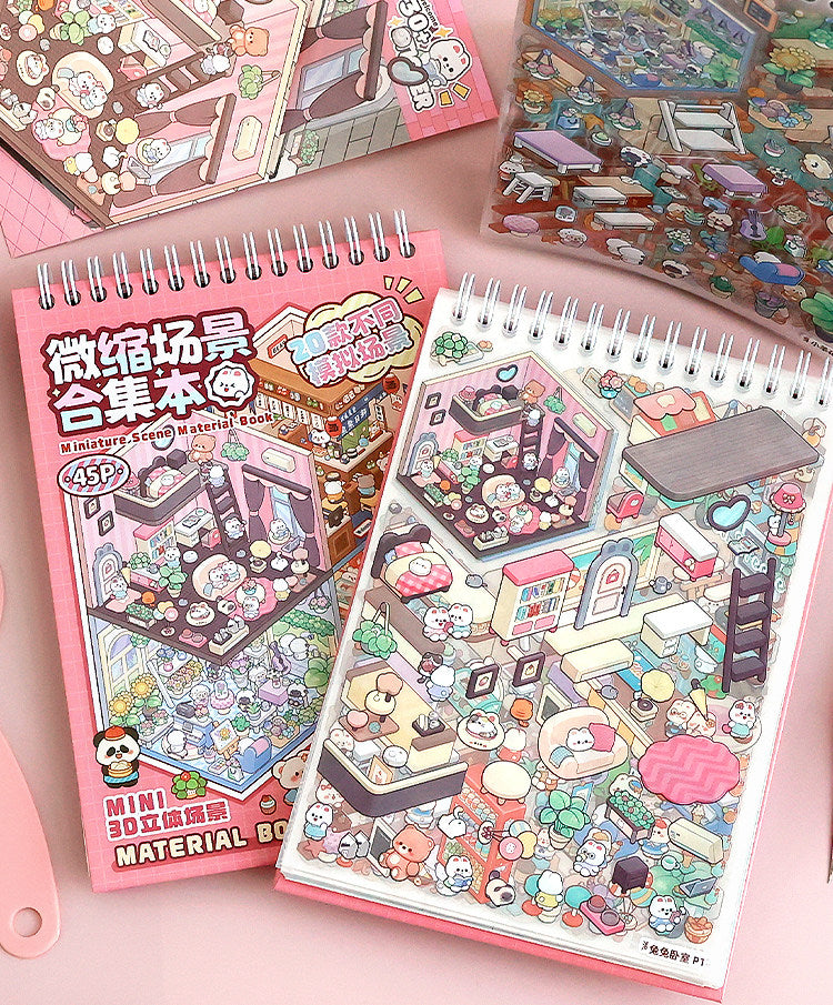 Scene Sticker Collection Book | 3D House Gift for Girls # 71