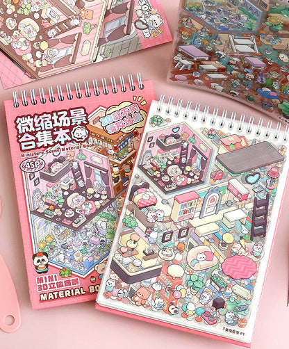 Scene Sticker Collection Book | 3D House Gift for Girls # 71