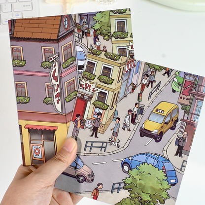 Senyou DIY 3D Scene Stickers 14.0 Town Street View Series Miniature Scene #265