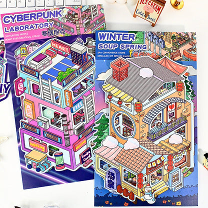 Senyou DIY 3D Scenes Stickers Large Version 4.0 cute DIY miniature scene #294
