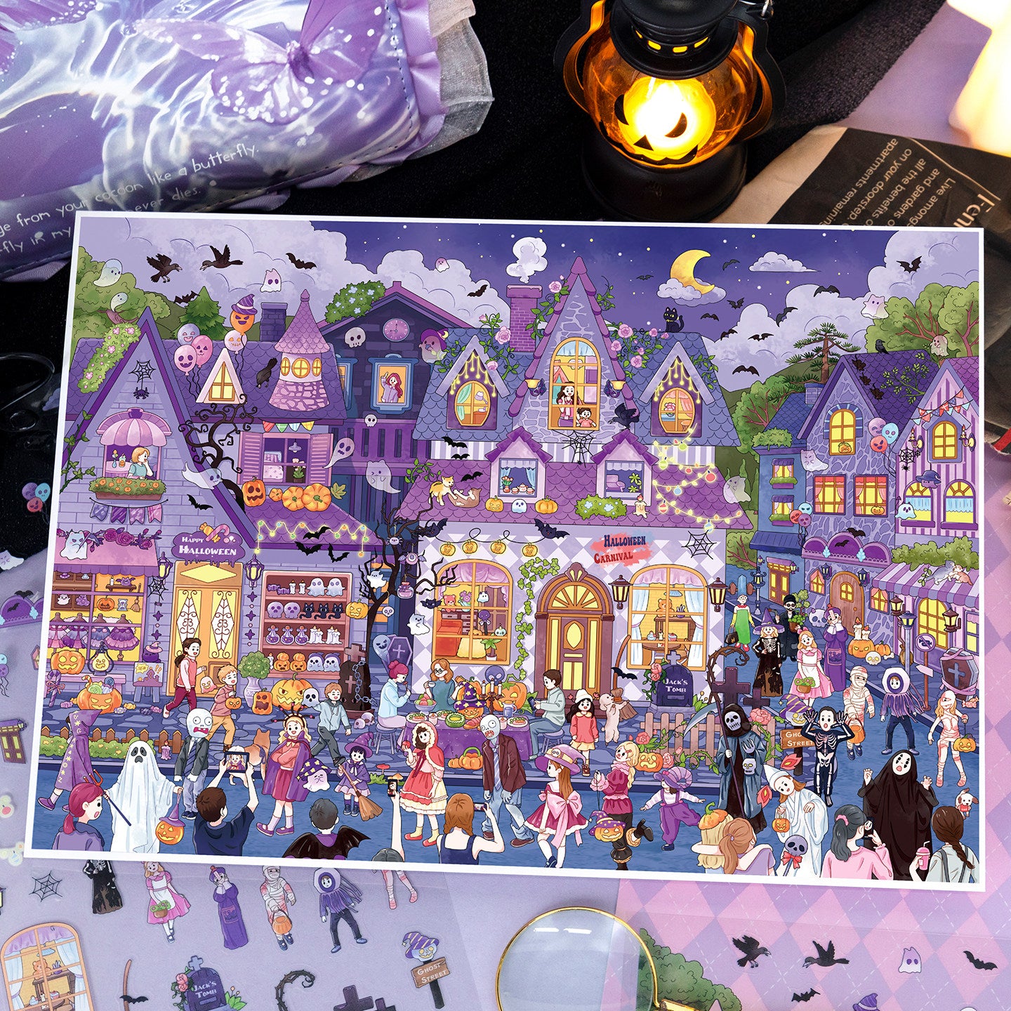 Junbei DIY 3D Scene Stickers 12.0 Christmas & Halloween – Large Miniature Scenes #334