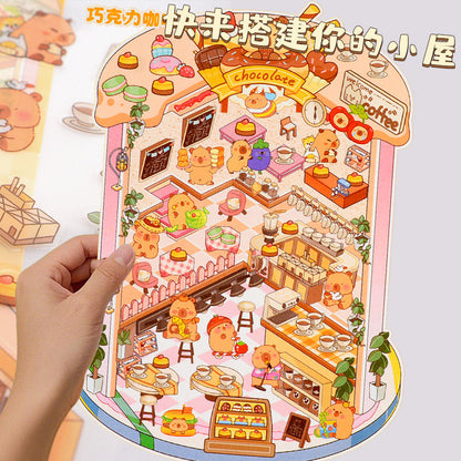Capybara DIY 3D Scene Stickers Free Crop DIY Handmade #257