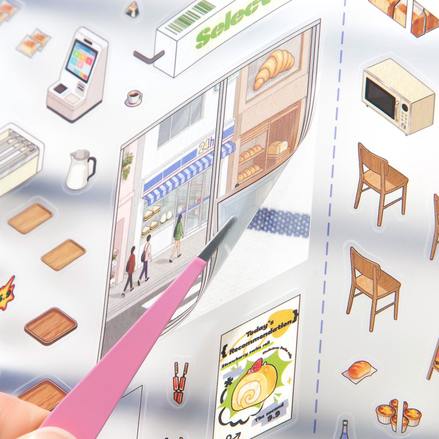 Store Operation Scene Stickers | Advanced Large Shelf DIY Toy Stickers # 76