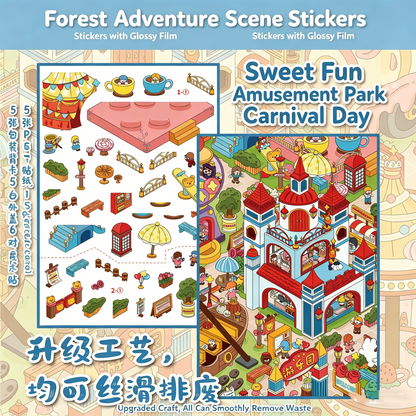 Senyou DIY 3D Scenes Stickers A3 extra large version 5.0 cute miniature scene sticker #282