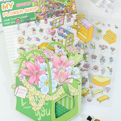 Senyou DIY 3D Scenes Stickers 7.0 Folding Greeting Card Miniature Scene #271