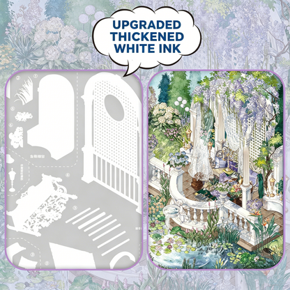 Senyou DIY 3D Scenes Stickers Large version 39.0 Wisteria Courtyard Orchid Creek #289