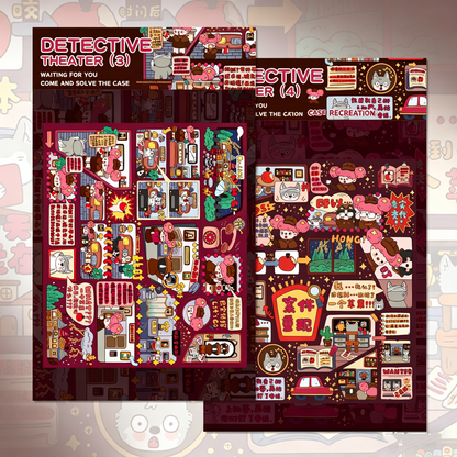 Senyou DIY 3D Scenes Stickers 26.0 detective  Series #276