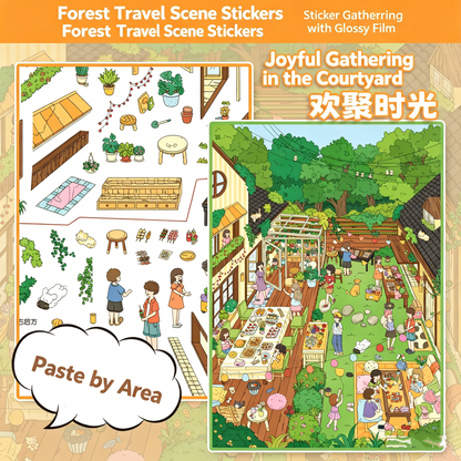Senyou DIY 3D Scenes Stickers Large version 37.0 garden party series #266