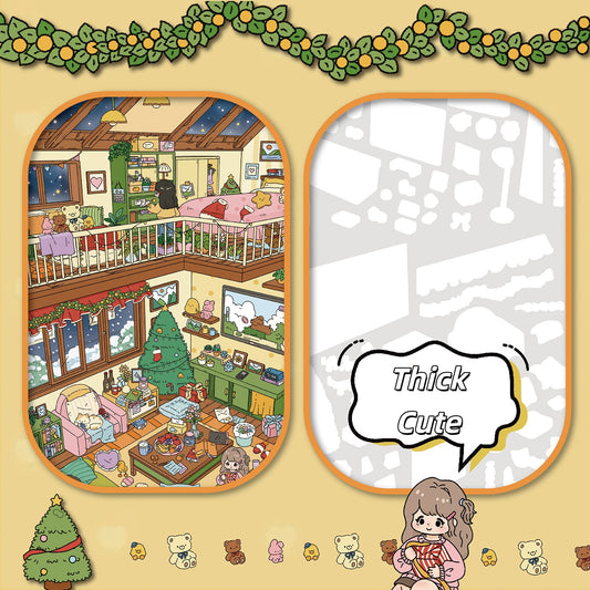 Senyou DIY 3D Scenes Stickers Large Version 30.0 Cute & Warm Loft Apartment Scene Stickers #302