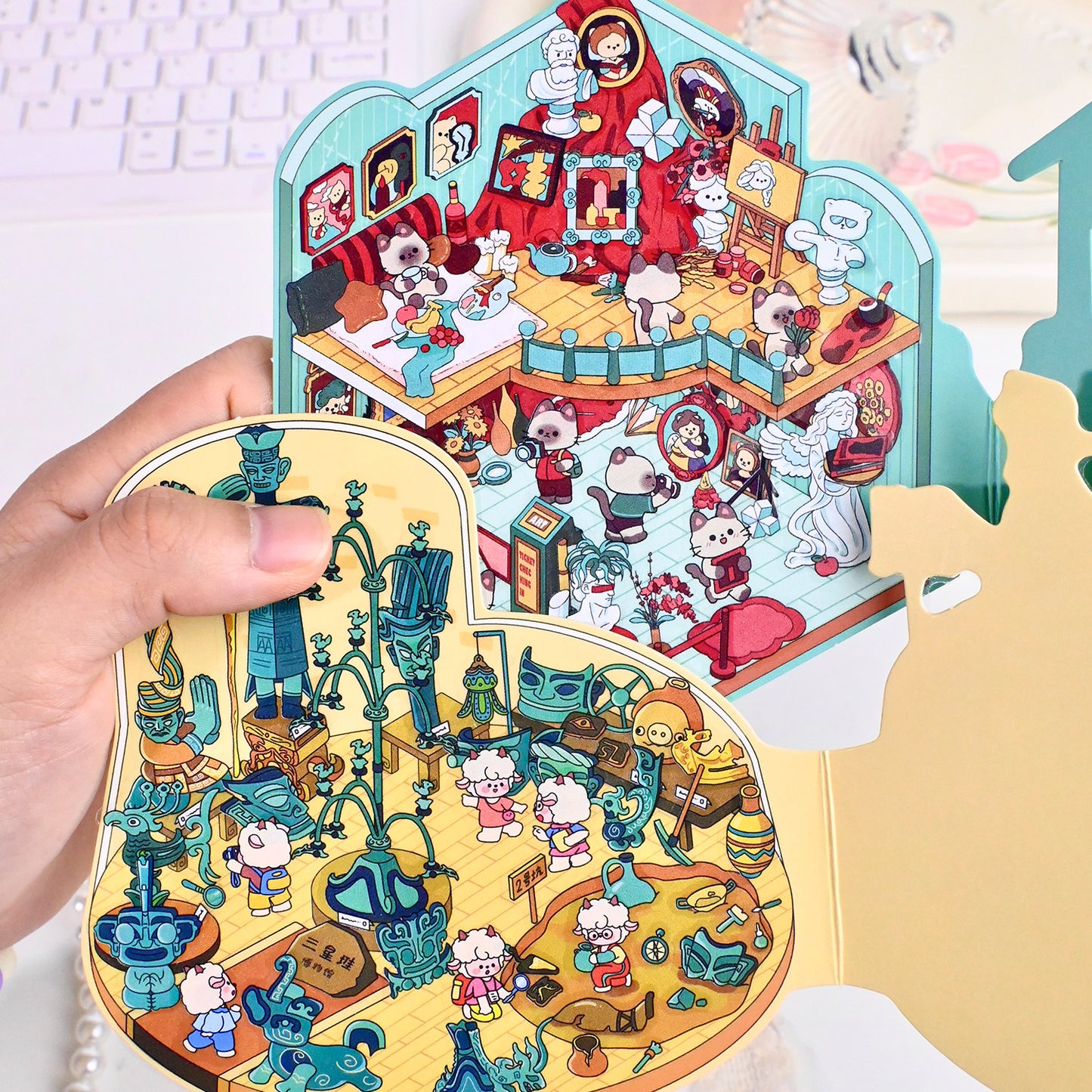 Senyou DIY 3D Scene Stickers 12.0 Art Museum Series Miniature Scene #264