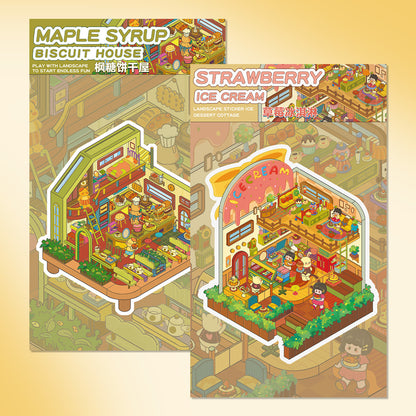 Senyou DIY 3D Scenes Stickers Large Version 19.0 Dessert House Flip Series #267