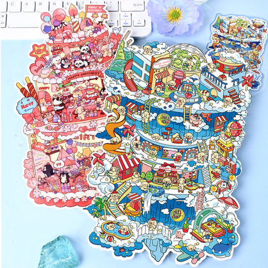 Senyou DIY 3D Scenes Stickers Extra Large version 3.0 Miniature Scene Sticker #299