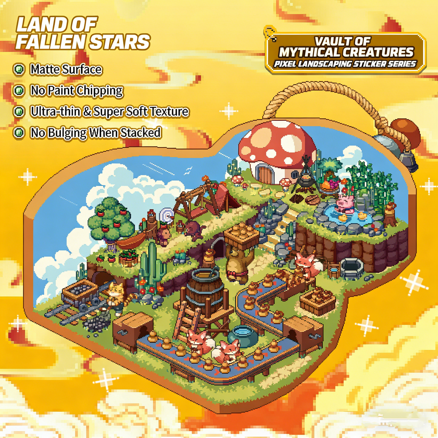 The Land of Falling Stars 3.0 pixel DIY 3D Scene Stickers decompression DIY miniature space#164