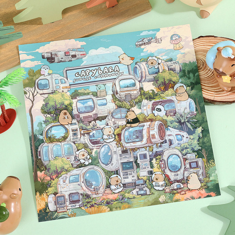Capybara Jungle Community DIY 3D Scene Stickers #262