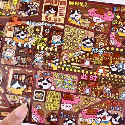 Senyou DIY 3D Scenes Stickers Large version 13.0 Detective series miniature scene #283