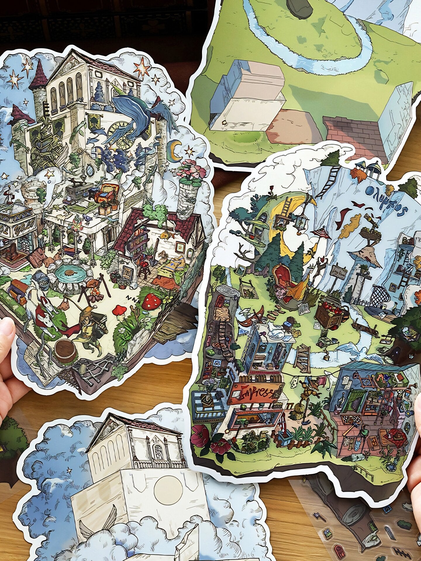 Infeelme's 14th play of DIY 3D Scene Stickers in open today, My Cabin Landscaping Sticker Large Miniature Scene Sticker 14.0 High Difficulty#150