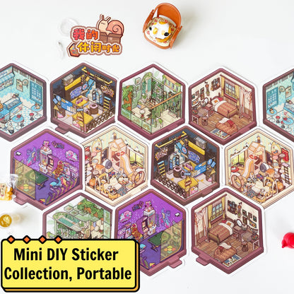 My Leisure Time 4.0 Scene Sticker Collection - Mini & Portable 3D Mini House, DIY Supplies # 22