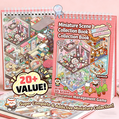 TELADO DIY 3D Scene Stickers collection book landscaping sticker handbook sticker scene sticker 3D three-dimensional miniature hut girl children's educational toy DIY handbook sticker decoration creative sticker#82