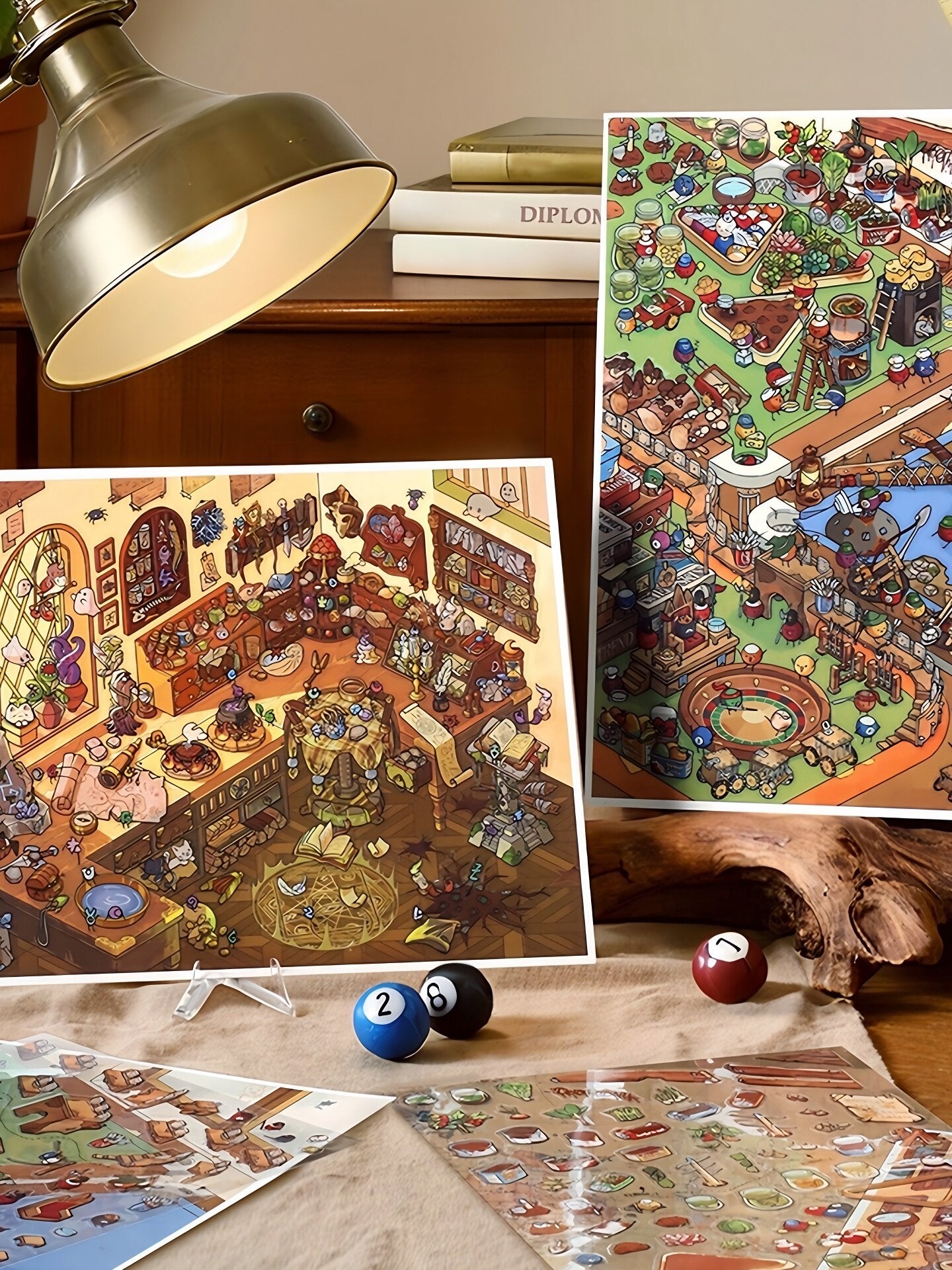 Infeelme's twelfth play of DIY 3D Scene Stickers in open today, my cabin large miniature scene decompression sticker#126