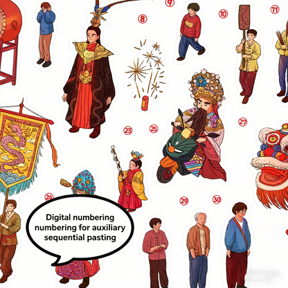Senyou DIY 3D Scenes Stickers Ultra Large 6.0 Wandering Records #275