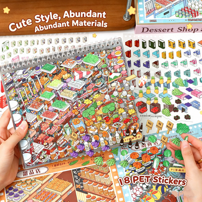 YiLan DIY 3D Scene Stickers 2.0 Start Stocking Series Miniature Scene Collection Book #327