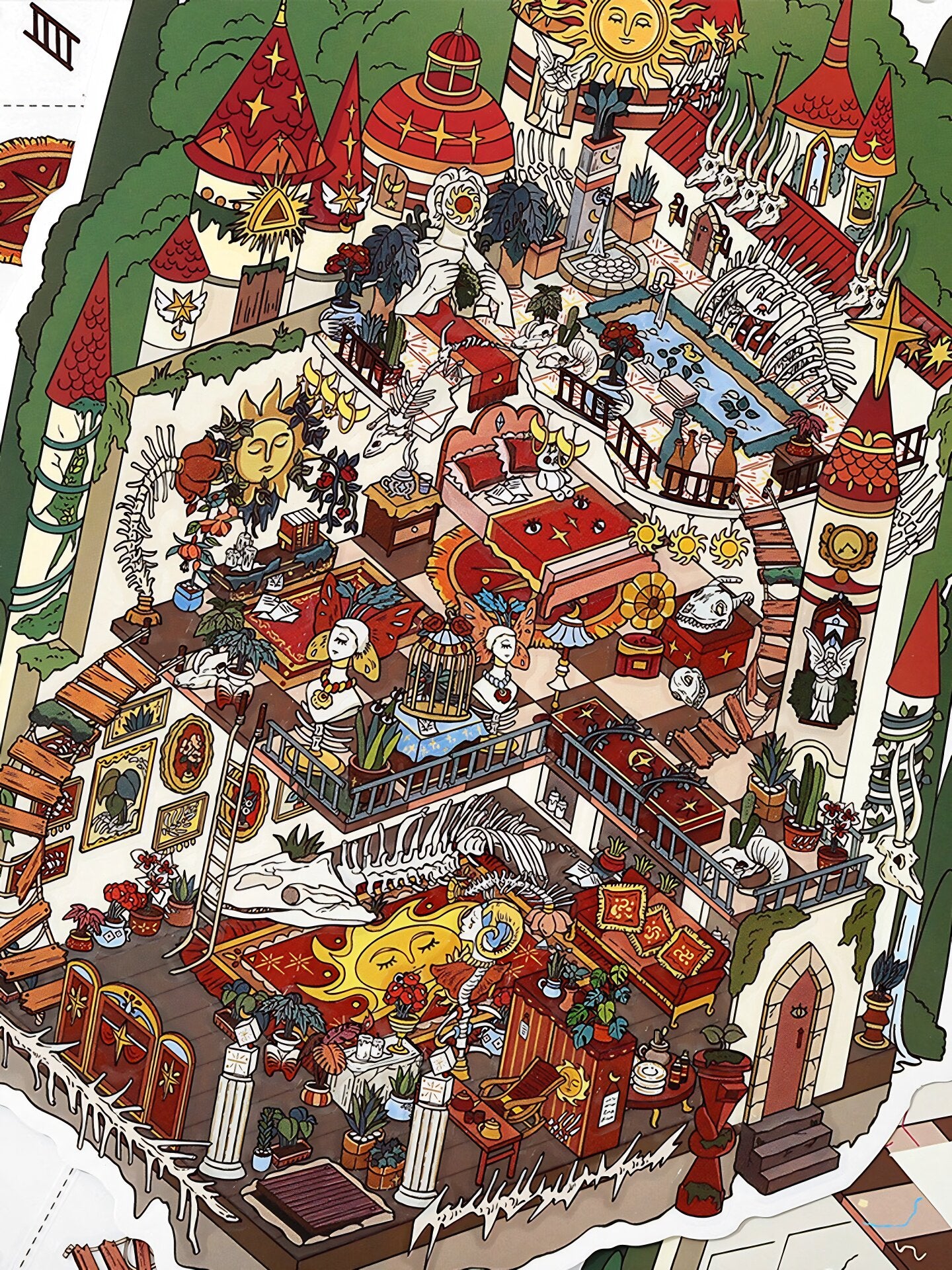 Infeelme's 24th play of DIY 3D Scene Stickers in open today,  Miniature Castle Infi Landscaping Sticker Large#139