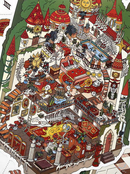 Infeelme's 24th play of DIY 3D Scene Stickers in open today,  Miniature Castle Infi Landscaping Sticker Large#139
