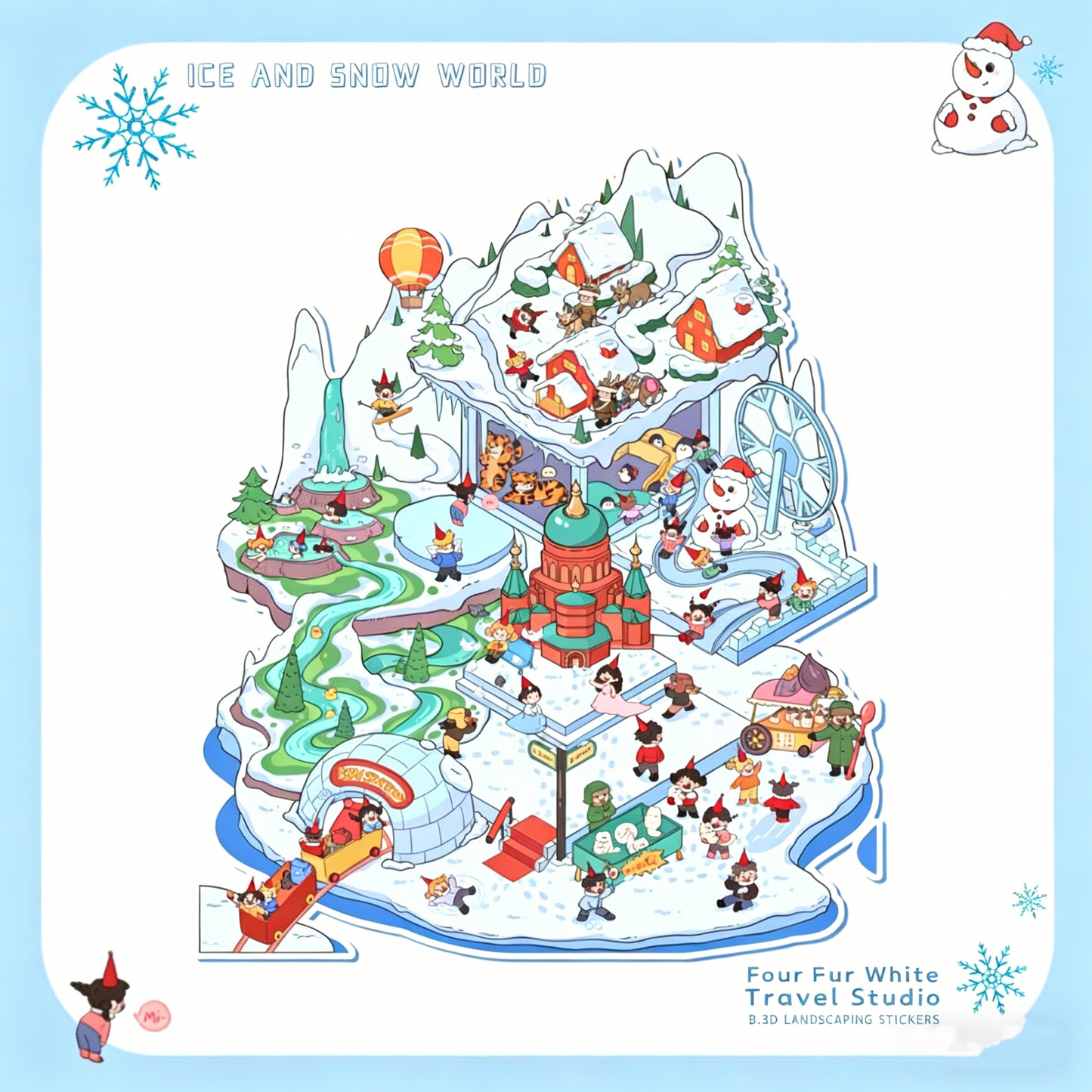 White eggplant [Ice and Snow World] original landscaping sticker #193