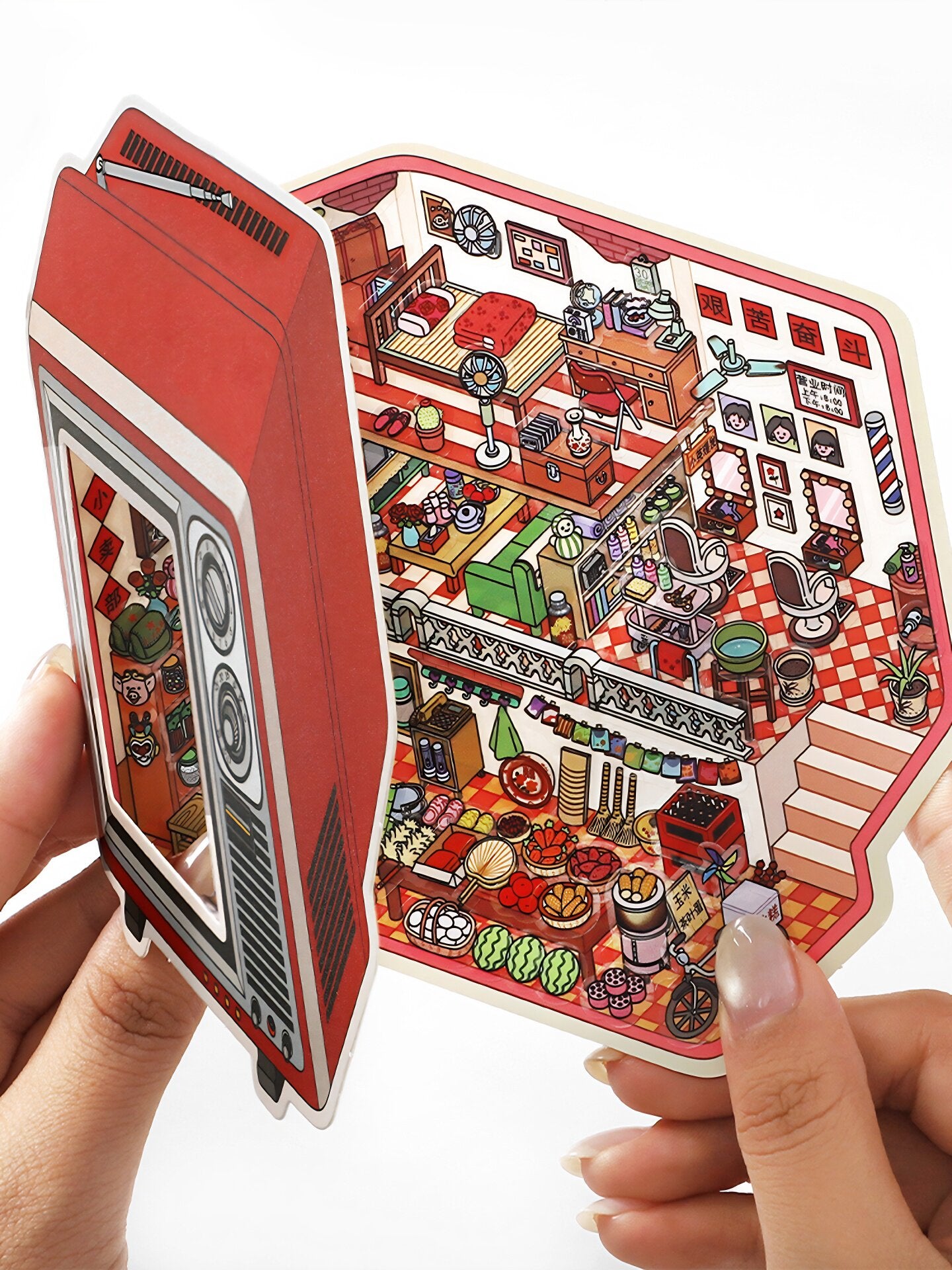 Infeelme's 19th play of DIY 3D Scene Stickers in open today, landscaping sticker cute DIY handmade miniature scene#137