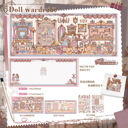 Paper space 27.0-mini6 special oil DIY 3D Scene Stickers extra large version #183