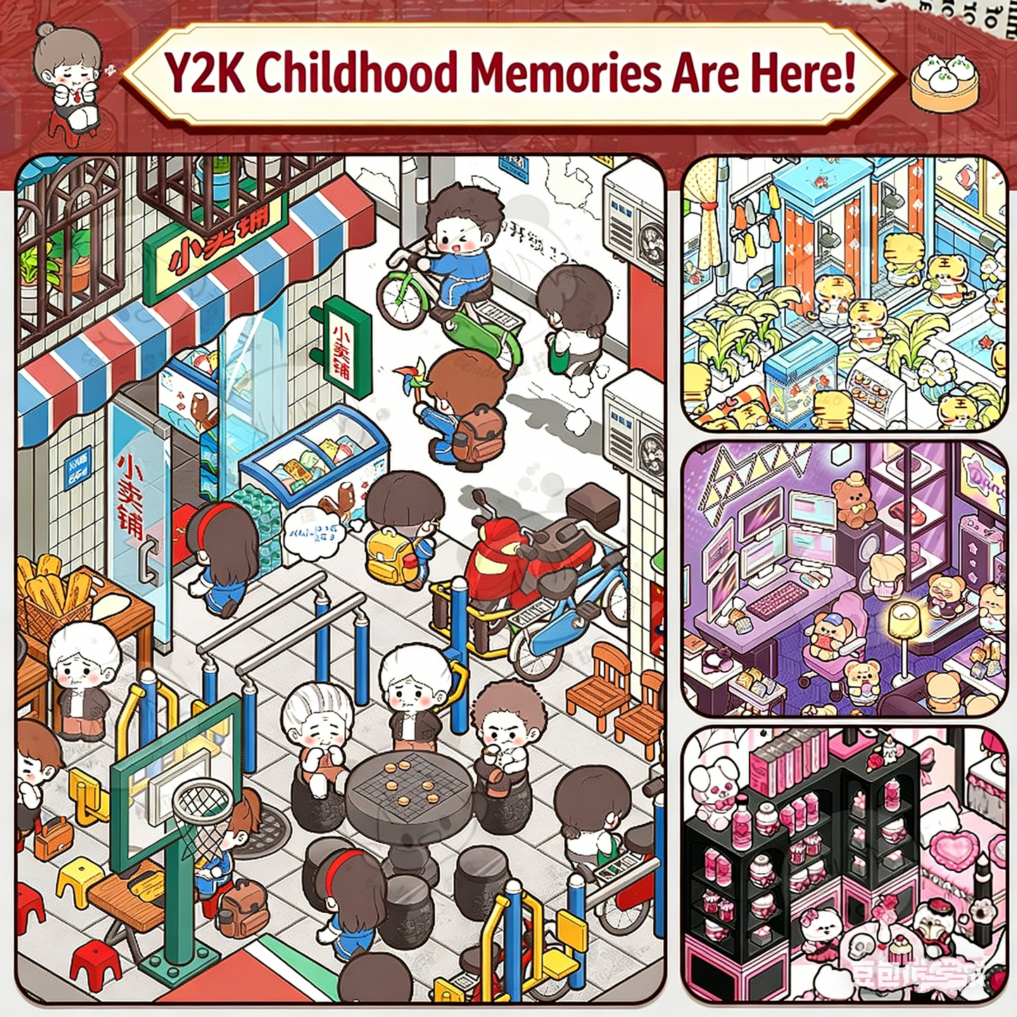 TELADO floating life idle memory DIY 3D Scene Stickers landscaping sticker hand account sticker three-dimensional miniature hut girl children educational toys quiet book DIY hand account sticker decoration creative sticker#87