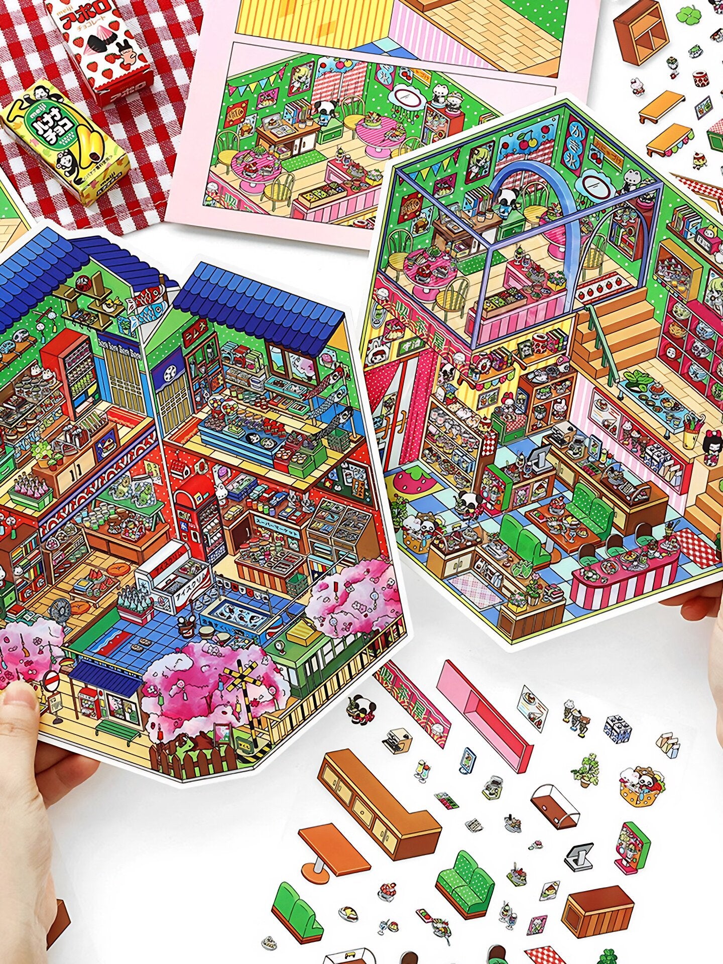 Infeelme's 23rd play of DIY 3D Scene Stickers in open today, Ancient Miniature Scene Sticker Large#128