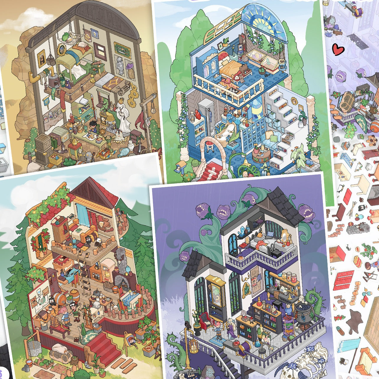 YiLan DIY 3D Scene Stickers 121.0 High Difficulty Miniature Scene Stickers #311