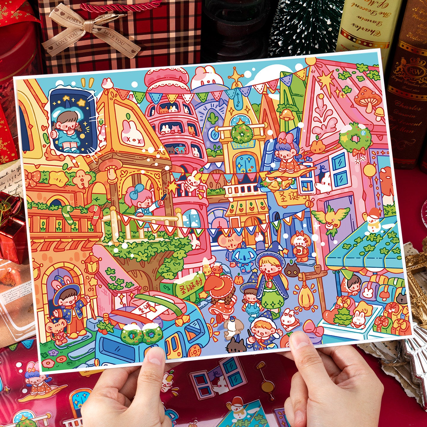 Junbei DIY 3D Scene Stickers 13.0 Christmas Season Series – Miniature Scenes #336