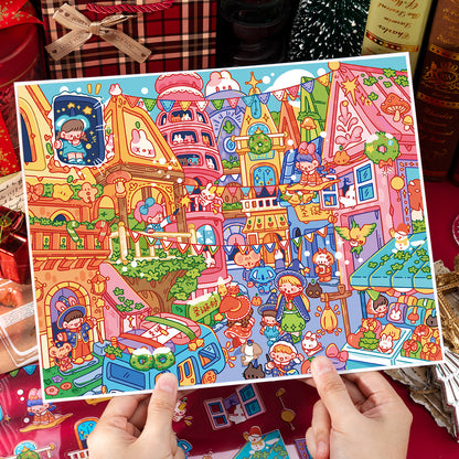 Junbei DIY 3D Scene Stickers 13.0 Christmas Season Series – Miniature Scenes #336