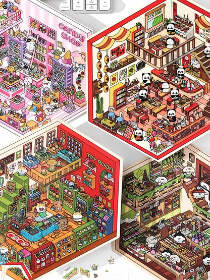 Infeelme's fourth play of DIY 3D Scene Stickers  in open today,4.0 Miniature Scene Stickers, Large Size#112
