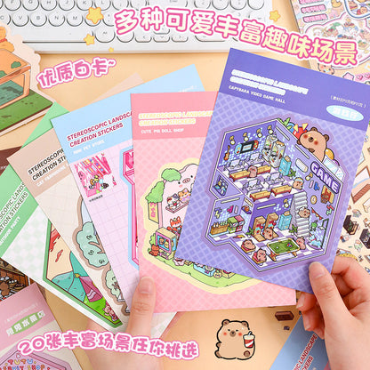 YiLan DIY 3D Scene Stickers 2.0 Miniature Scene Collection Book #329