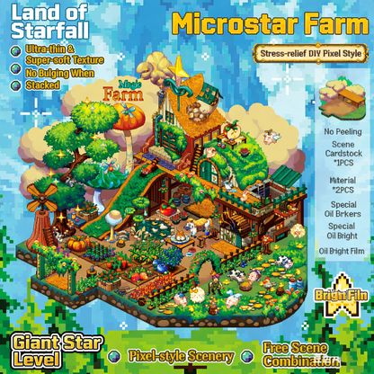 The Land of Falling Stars 7.0 pixel DIY 3D Scene Stickers decompression DIY miniature space#171