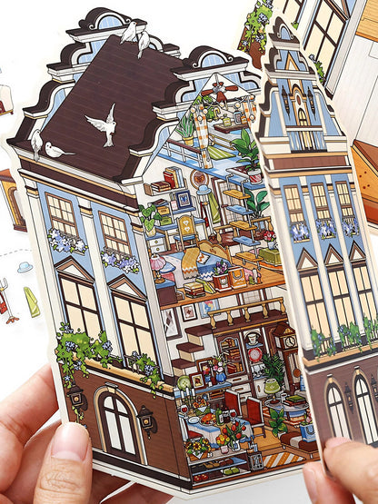 Infeelme's 19th play of DIY 3D Scene Stickers in open today, My Cabin Scene Miniature Landscaping Sticker Large#153