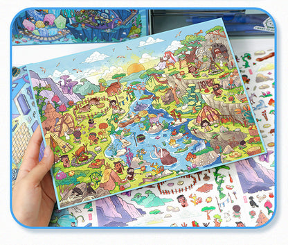 YiLan DIY 3D Scene Stickers 105.0 Primitive Tribe – Special Oil Process – Large Size #325