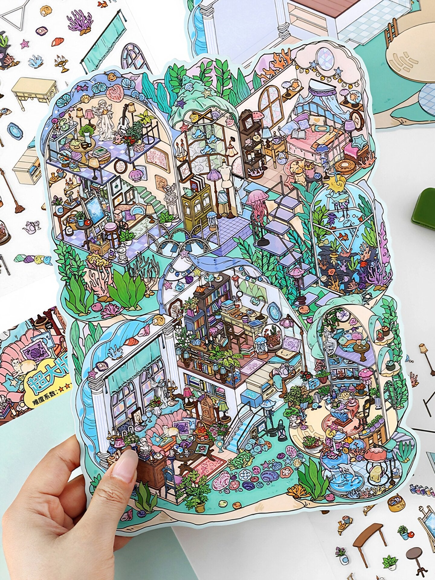Infeelme's 5th  play of DIY 3D Scene Stickers in open today,  Landscaping Sticker Large Miniature Scene Street Sticker Extra Large Edition 5.0#135