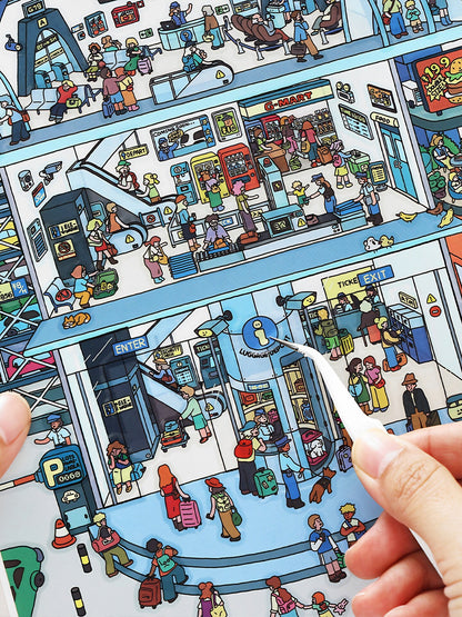 Infeelme's 30th play of DIY 3D Scene Stickers in open today, my cabin scene. Miniature landscaping sticker large.#122