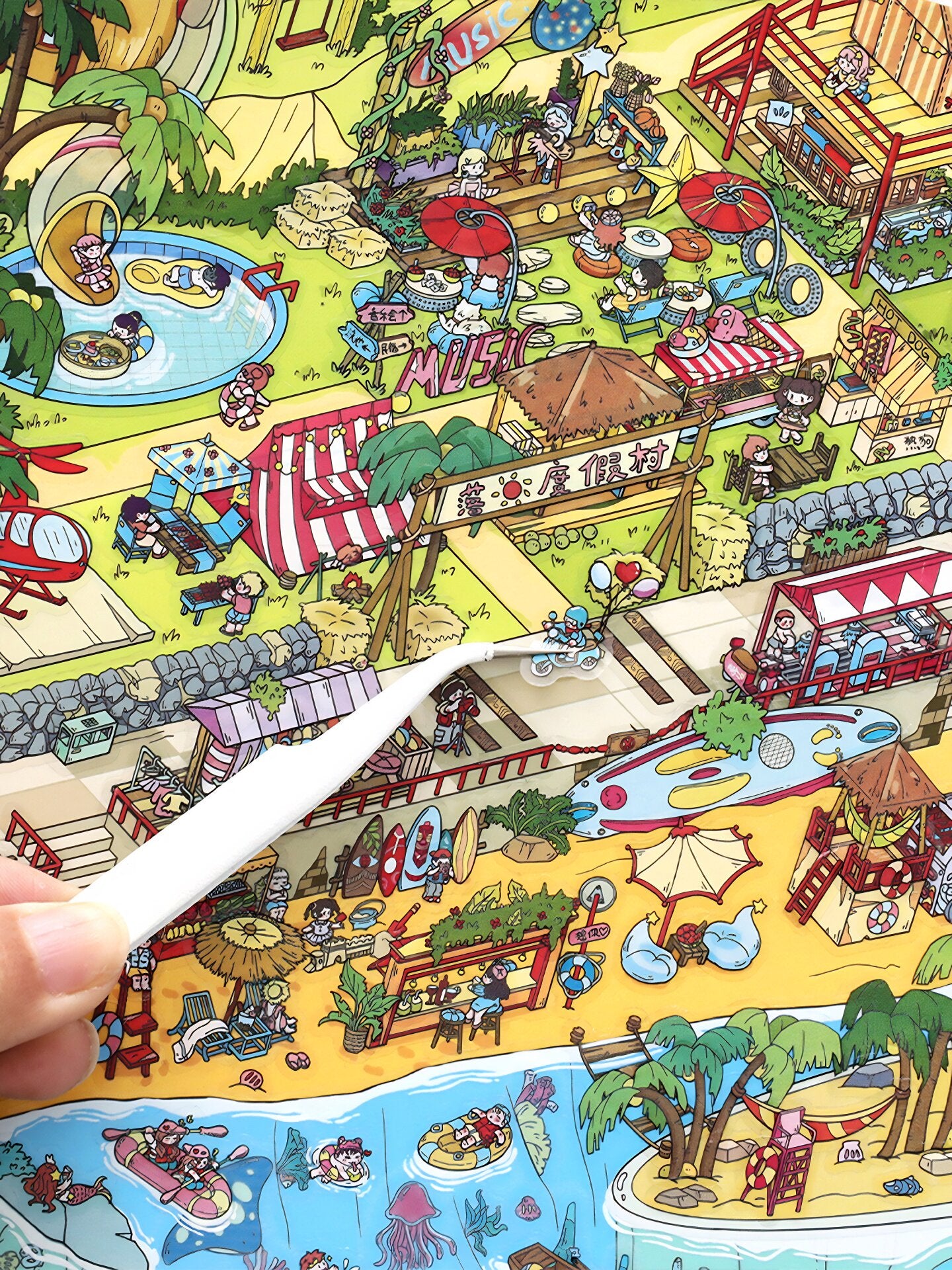Infeelme's 26th play of DIY 3D Scene Stickers  in open today,My Cabin Scene Miniature Landscape Stickers Large#114