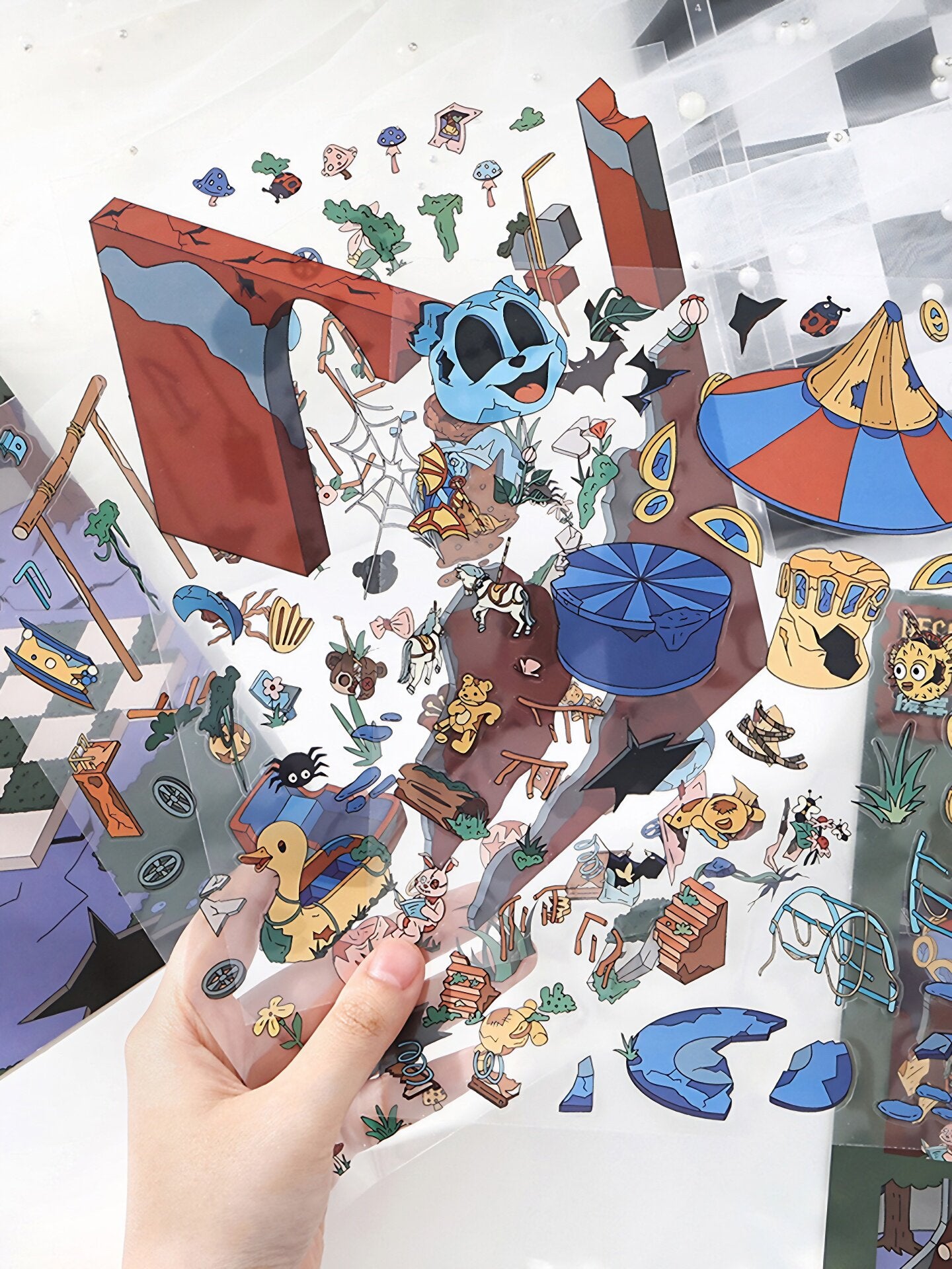 Infeelme's thirteenth  play of DIY 3D Scene Stickers in open today, miniature scene three-dimensional hut large 13.0#134