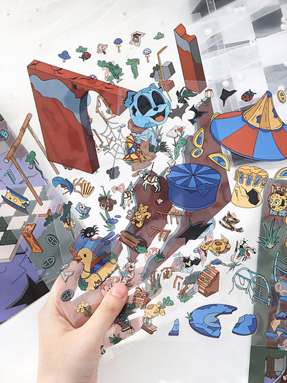 Infeelme's thirteenth  play of DIY 3D Scene Stickers in open today, miniature scene three-dimensional hut large 13.0#134
