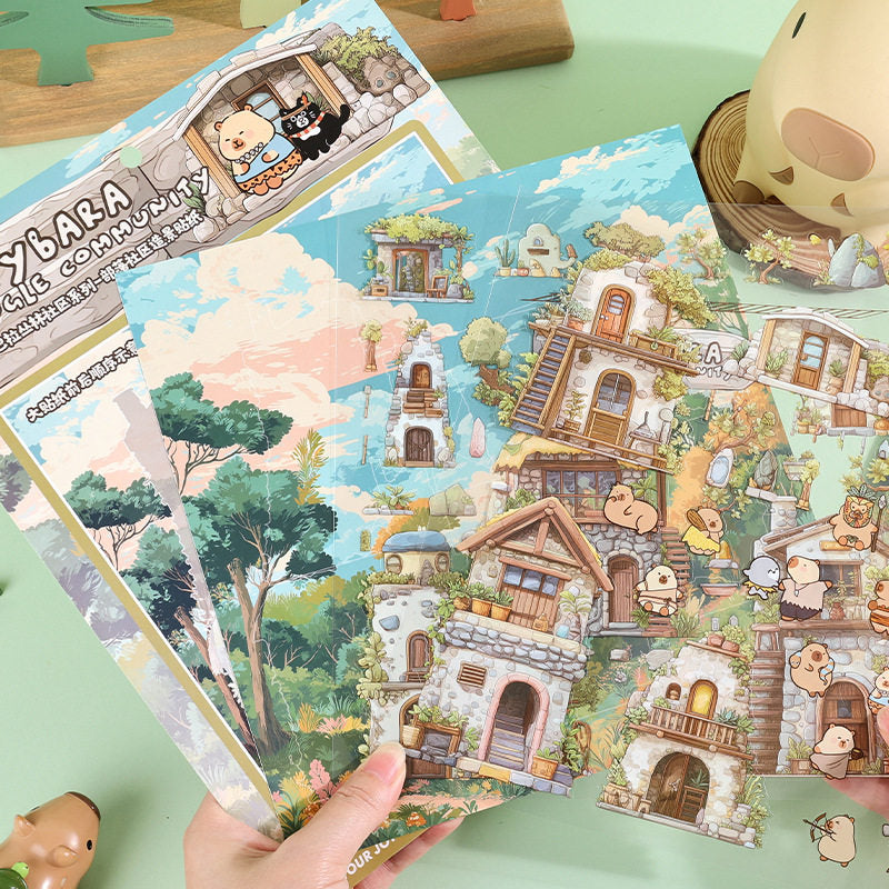 Capybara Jungle Community DIY 3D Scene Stickers #262