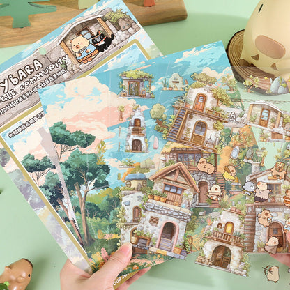 Capybara Jungle Community DIY 3D Scene Stickers #262