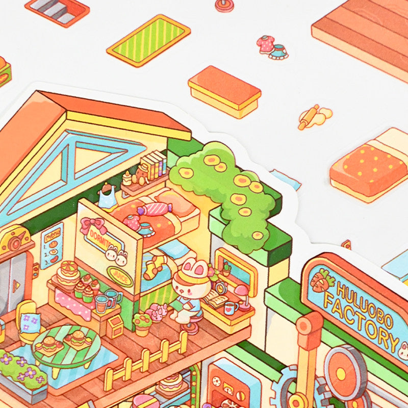 Senyou DIY 3D Scenes Stickers Large version 5.0 Cute Miniature Scene Sticker #298