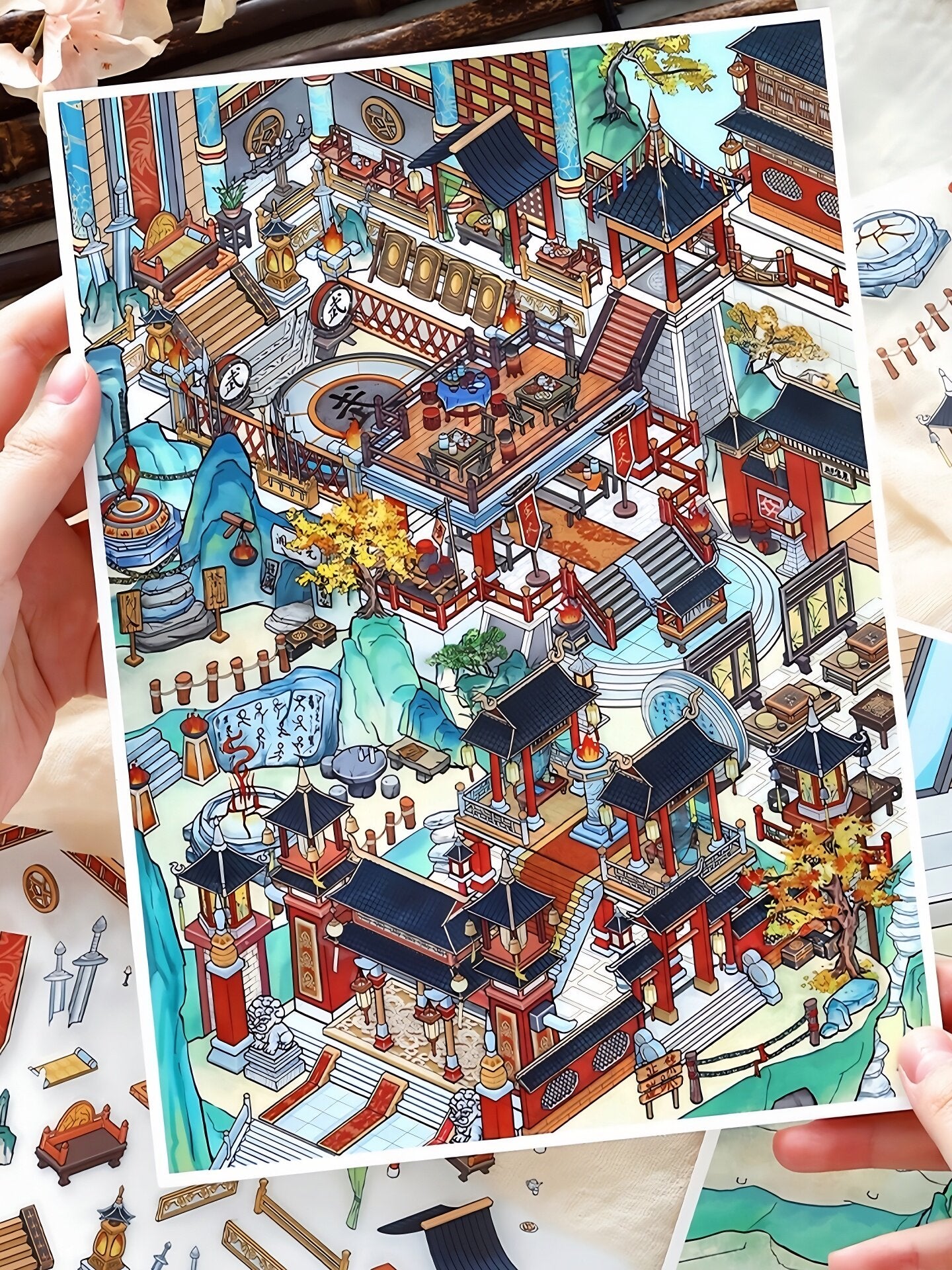 Infeelme's 34th play of DIY 3D Scene Stickers  in open today,34.0 Miniature Scene Stickers, Large Size#113