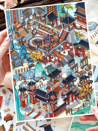 Infeelme's 34th play of DIY 3D Scene Stickers  in open today,34.0 Miniature Scene Stickers, Large Size#113